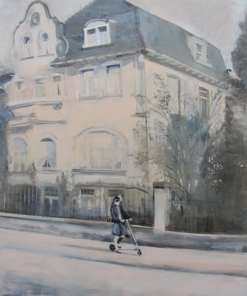 Lena Reuter - Das Haus (2021), Acryl auf MDF 120 x 100 cm