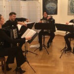 Quartett des Hohner Konservatoriums sitzend