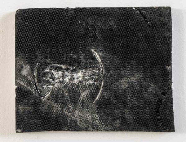 Harald Priem: Ship, 2023, Tusche auf Polystyrol, bearbeitet, circa 30,3 x 38,2 x 2 cm