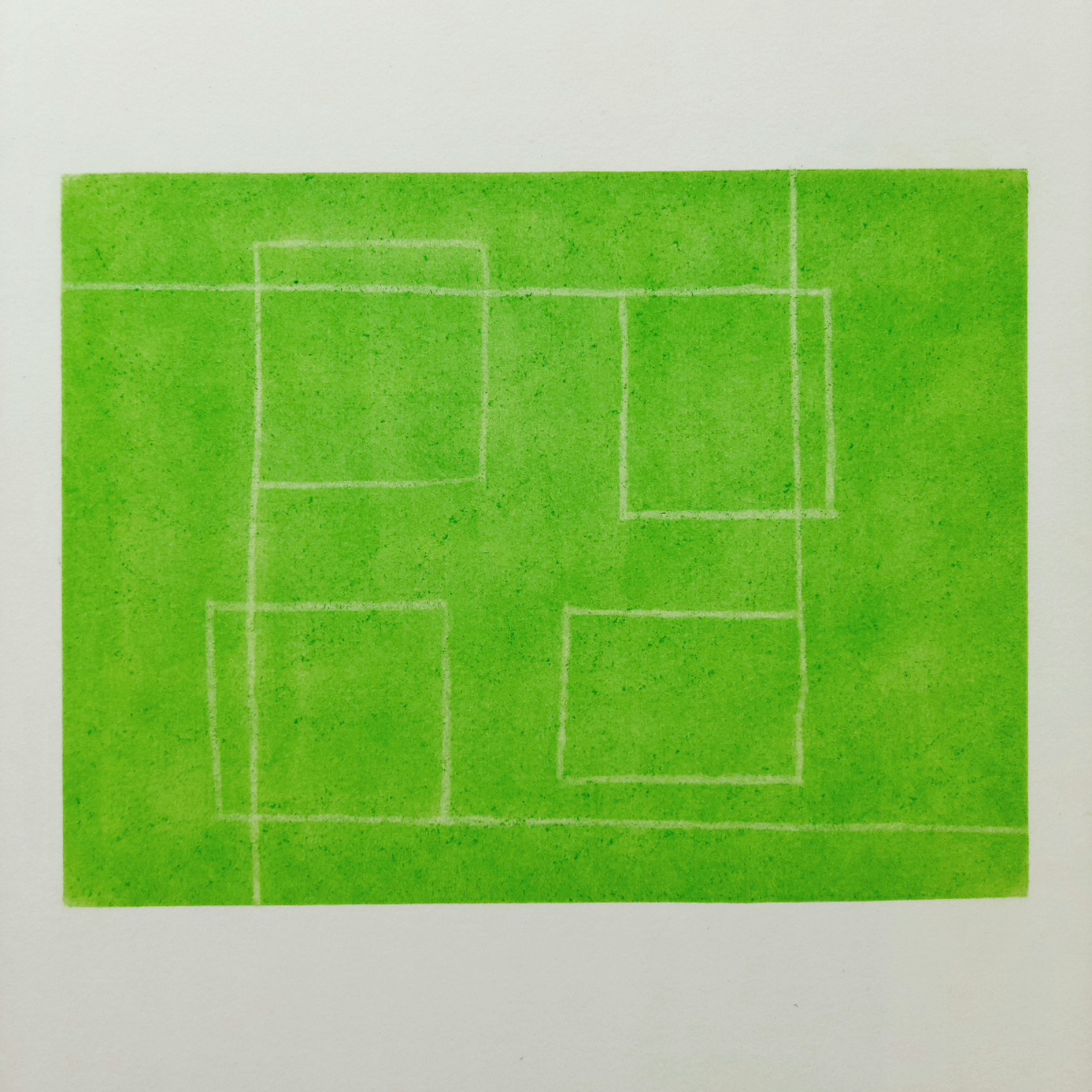 Doris Erbacher: white lies 1, Pastell,/Papier, 30 x 30 cm, 2025